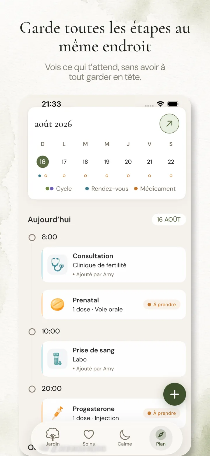 Écran Calendrier d'Anviah
